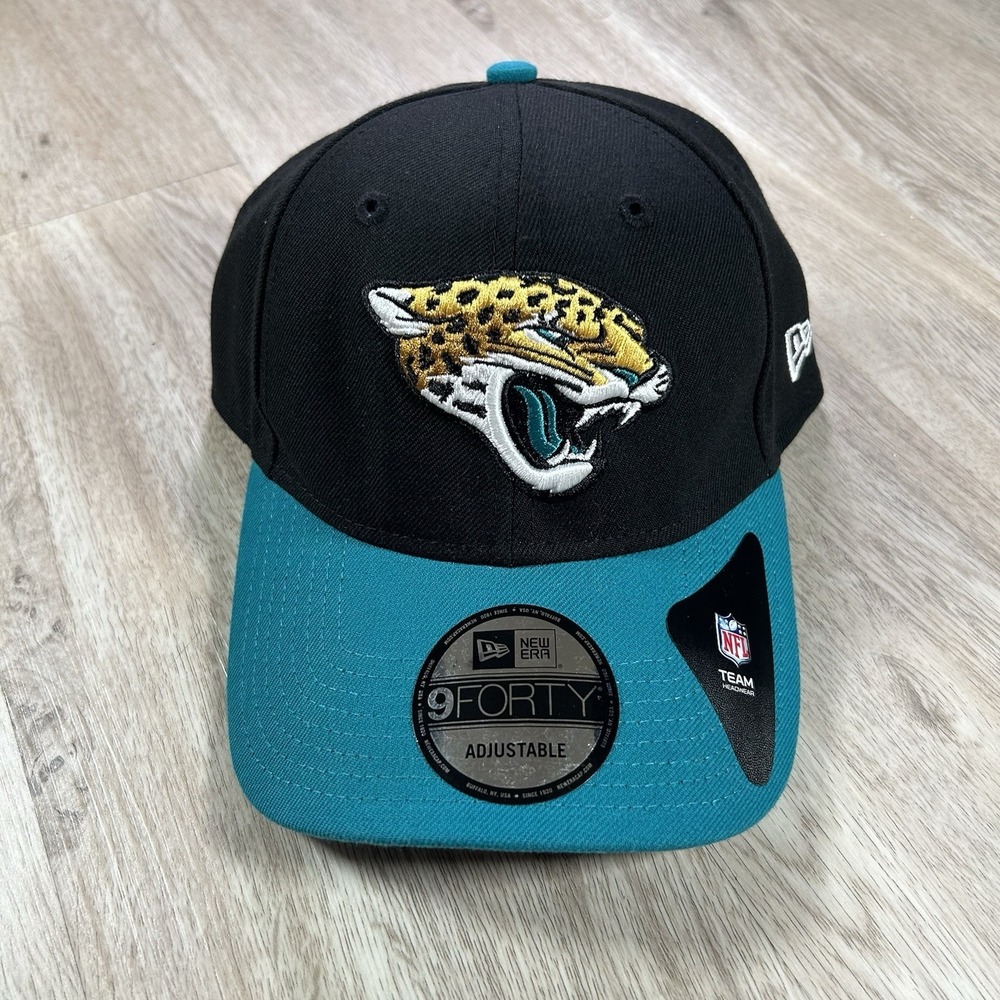 New Era Jascksonville Jaquars Strapback Hat‎ NWT NFL Football Black Wool Cap